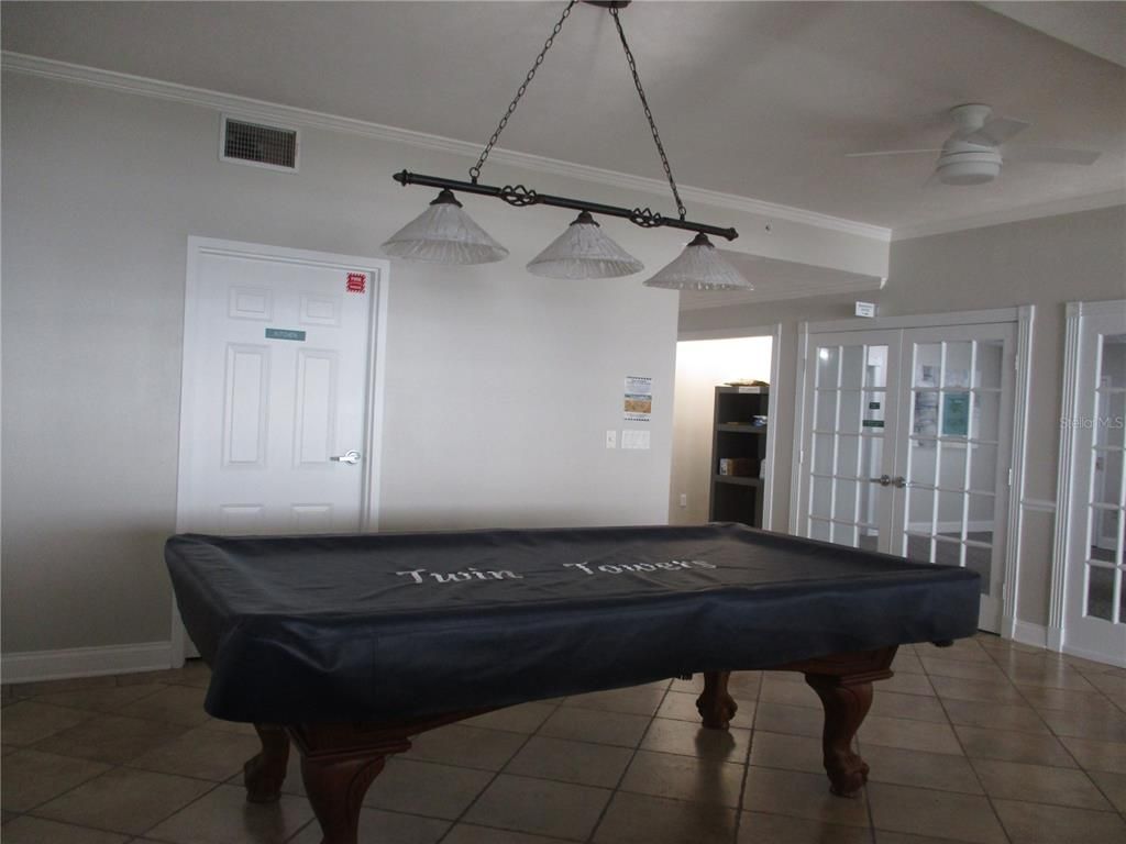 Billiard Table, Game Room, Interior, Pendant Lights