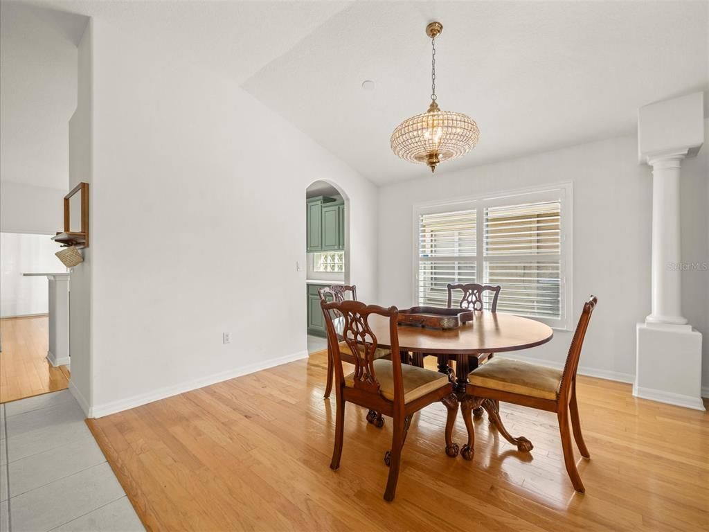 Chandelier, Dining room, Interior, Wood Texture Flooring