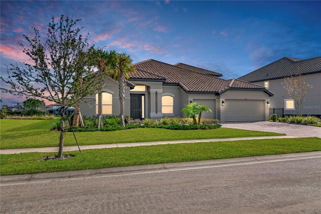 Attached, Backyard, Exterior, Facade, Mediterranean