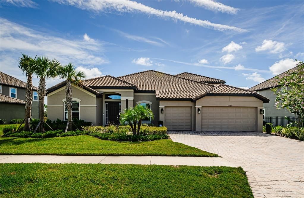 Attached, Backyard, Exterior, Facade, Mediterranean