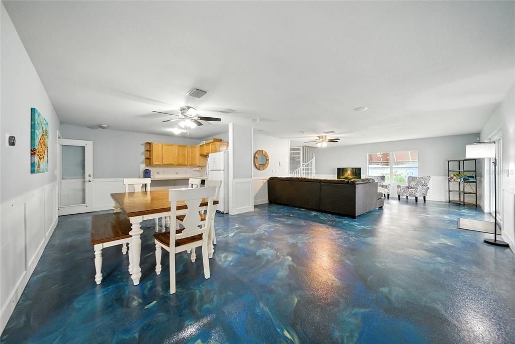 Dining room, Interior, Kitchen, Living room