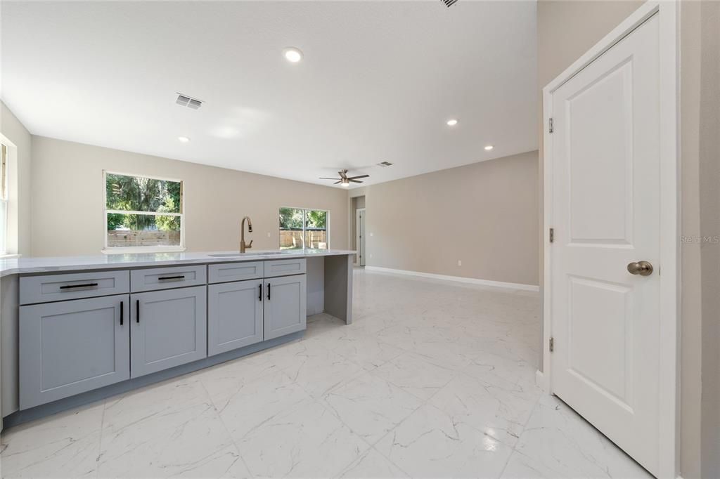 Interior, Kitchen, Marble, Recessed Lighting