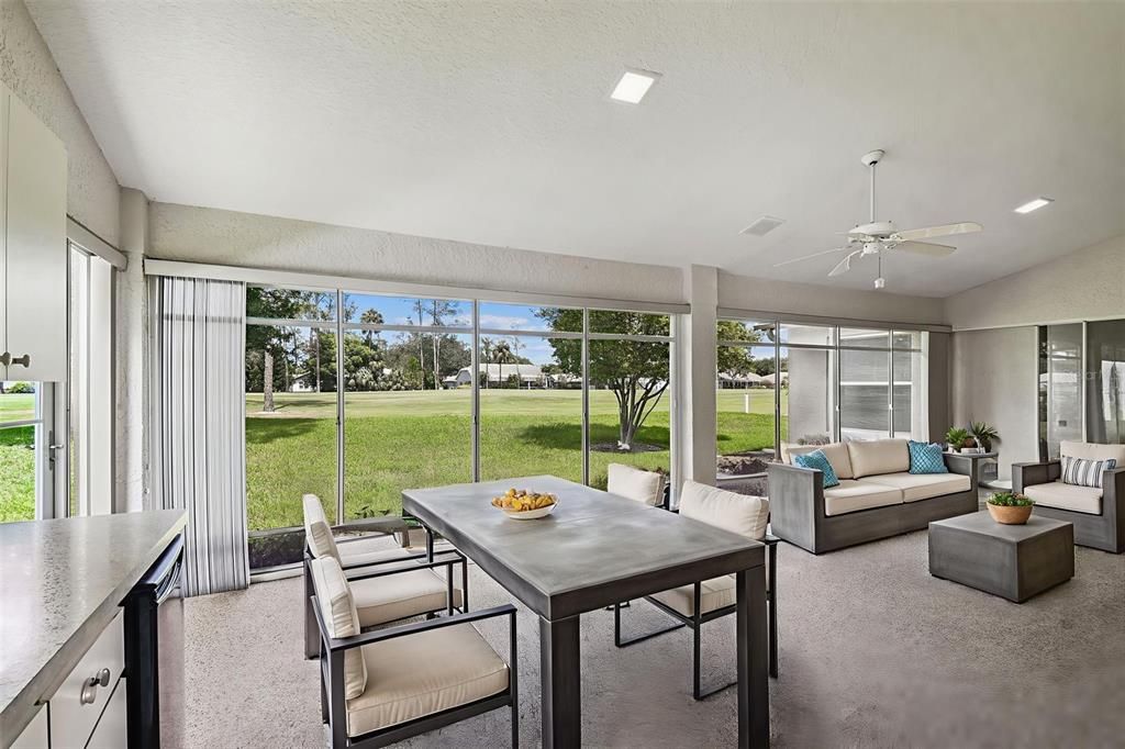 Dining room, Interior, Living room, Recessed Lighting, Sun Room