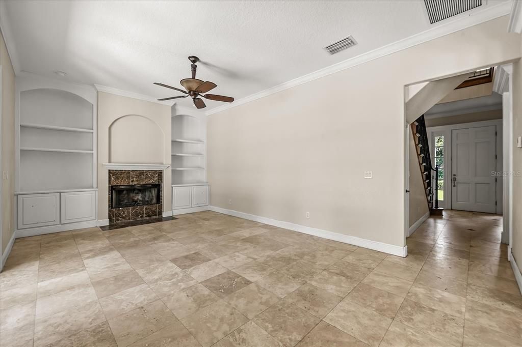 Empty room, Fireplace, Interior