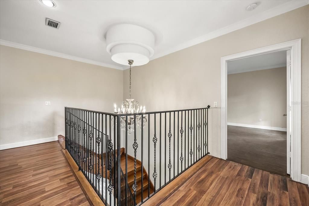 Chandelier, Interior, Recessed Lighting, Wood Texture Flooring