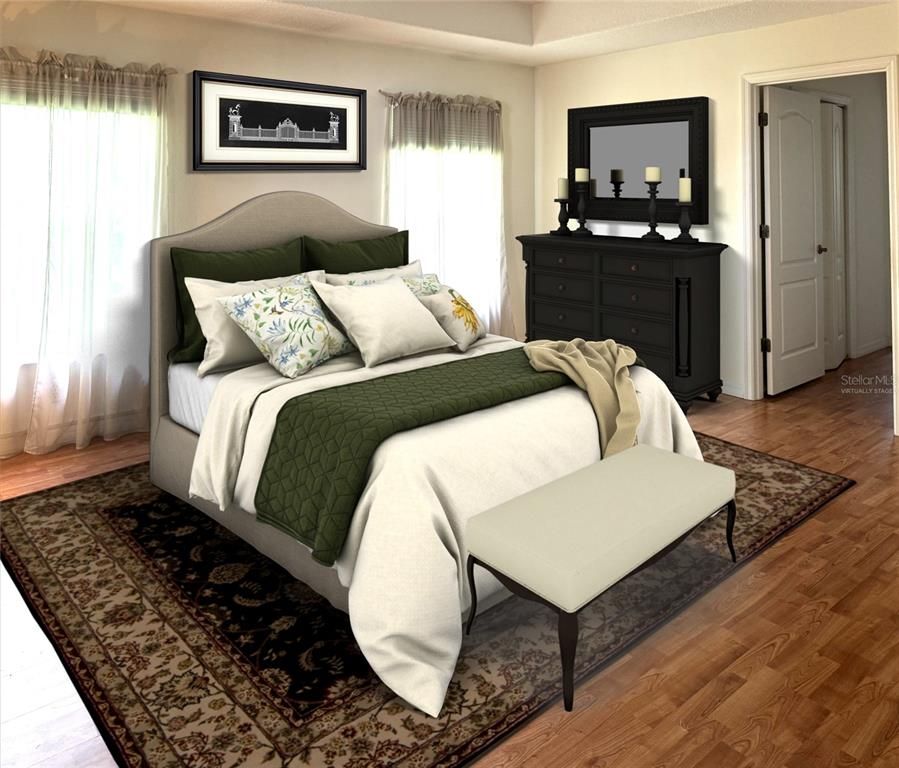 Bedroom, Interior, Wood Texture Flooring