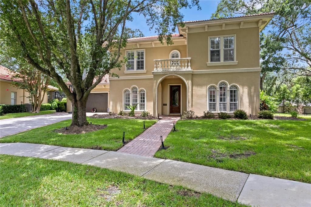 Backyard, Exterior, Facade, Mediterranean