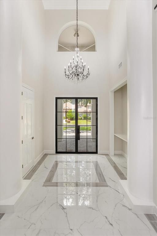Chandelier, Interior, Marble