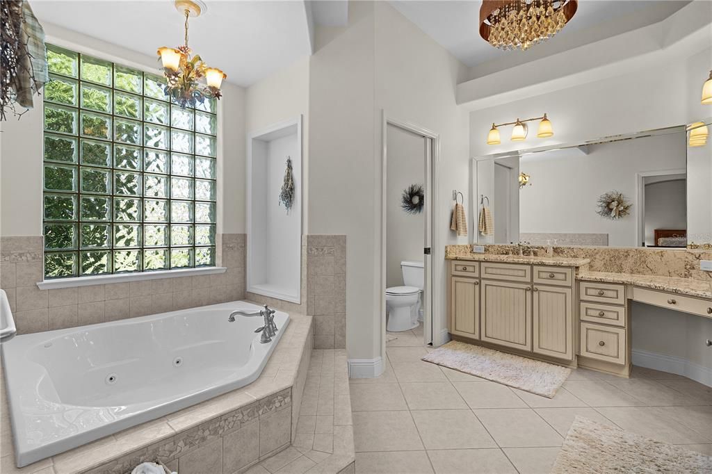 Bathroom, Chandelier, Interior