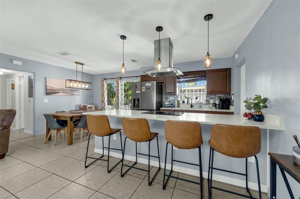Dining room, Interior, Kitchen, Pendant Lights