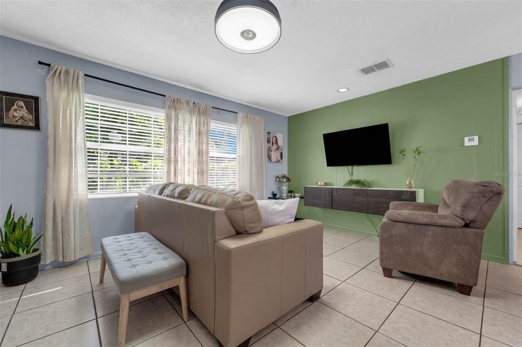 Interior, Living room, Recessed Lighting