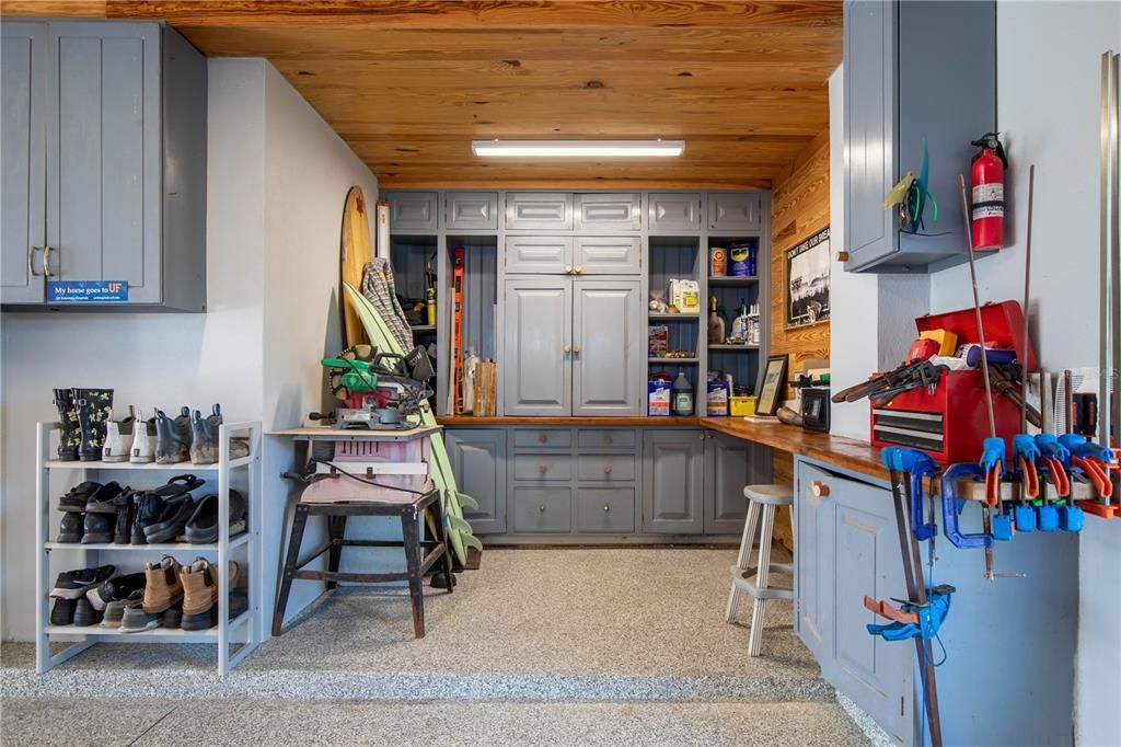 Home Office, Interior, Recessed Lighting, Wooden Ceilings, Wooden Walls