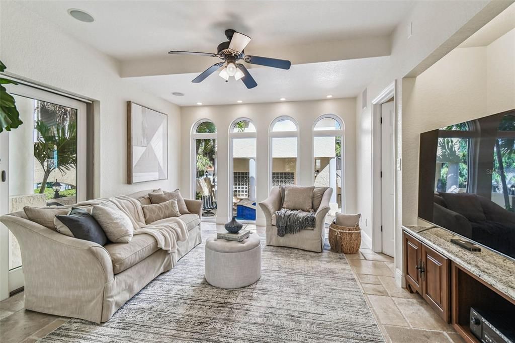 Interior, Living room, Recessed Lighting