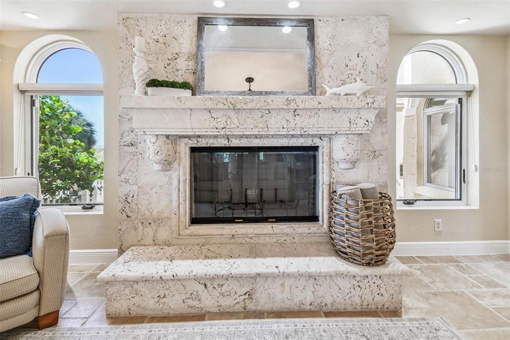Fireplace, Interior, Recessed Lighting