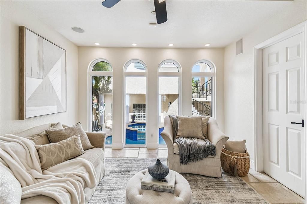 Interior, Living room, Recessed Lighting