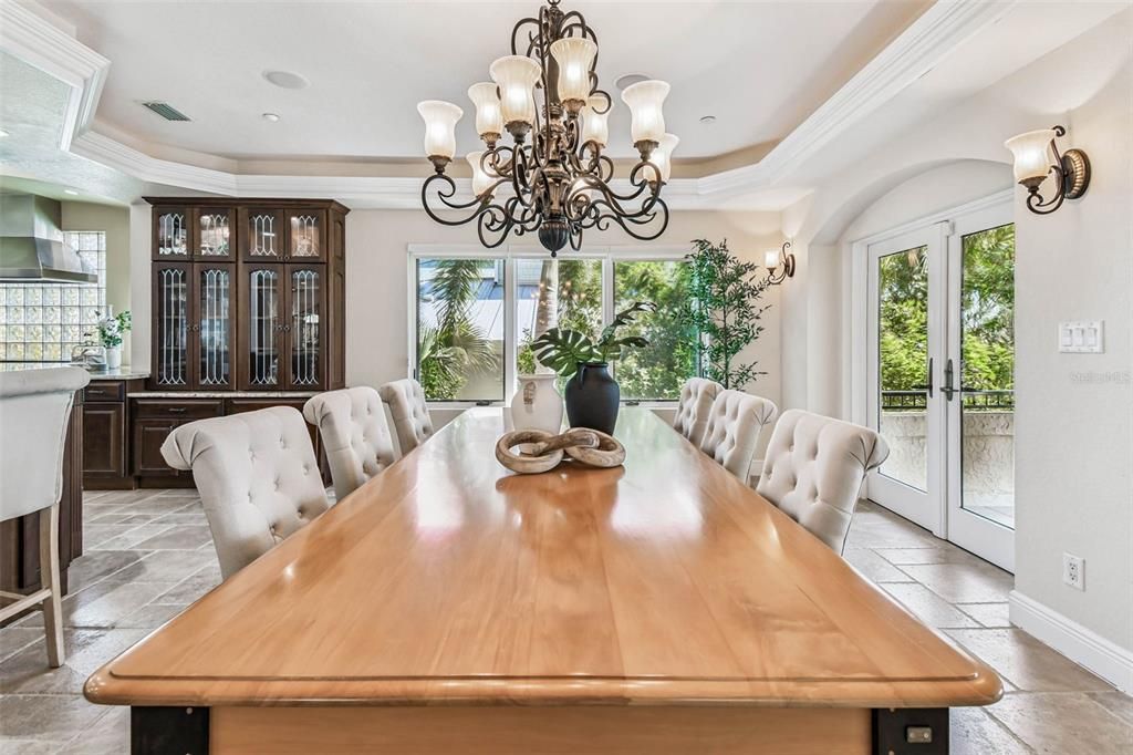Chandelier, Dining room, Interior, Recessed Lighting