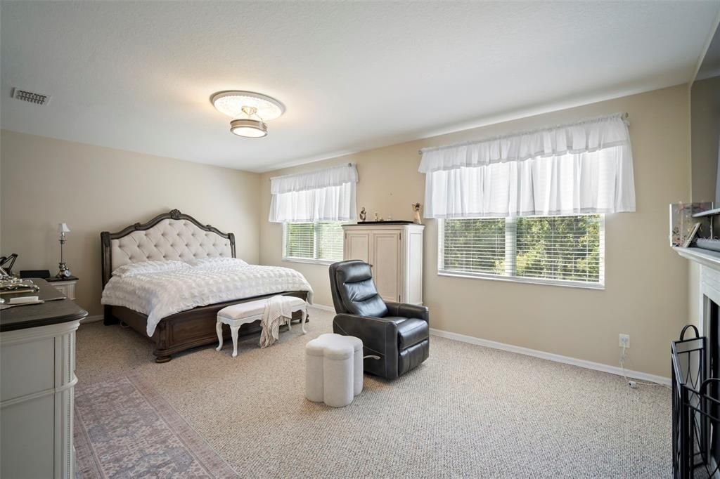 Bedroom, Fireplace, Interior