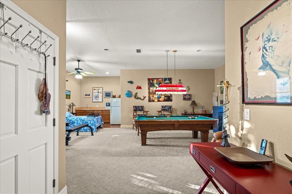 Billiard Table, Game Room, Interior, Pendant Lights, Recessed Lighting