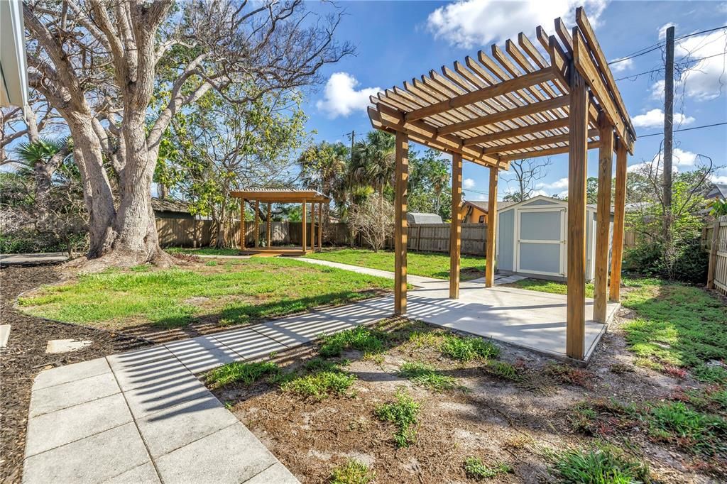 Backyard, Detached Garage, Exterior