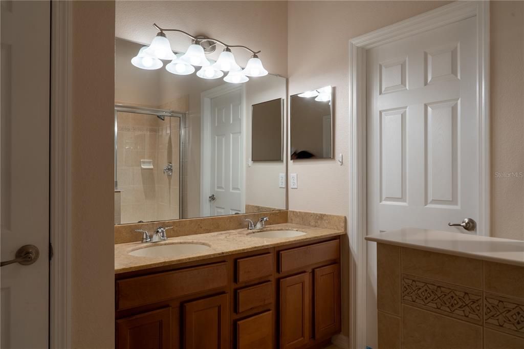 Bathroom, Dual Sink Vanities, Glass Shower, Interior