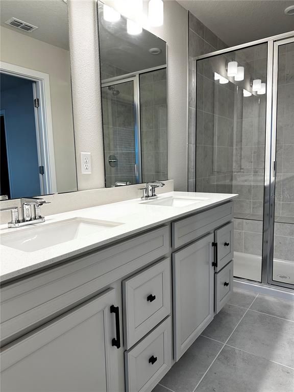 Bathroom, Dual Sink Vanities, Glass Shower, Interior
