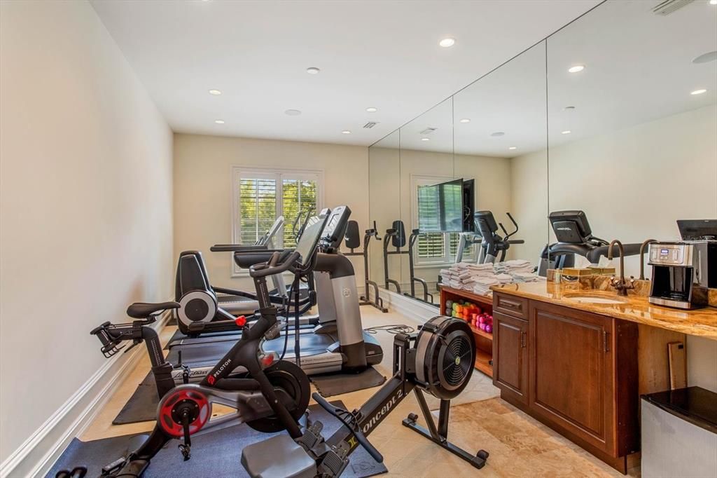 Fitness Equipment, Interior, Recessed Lighting