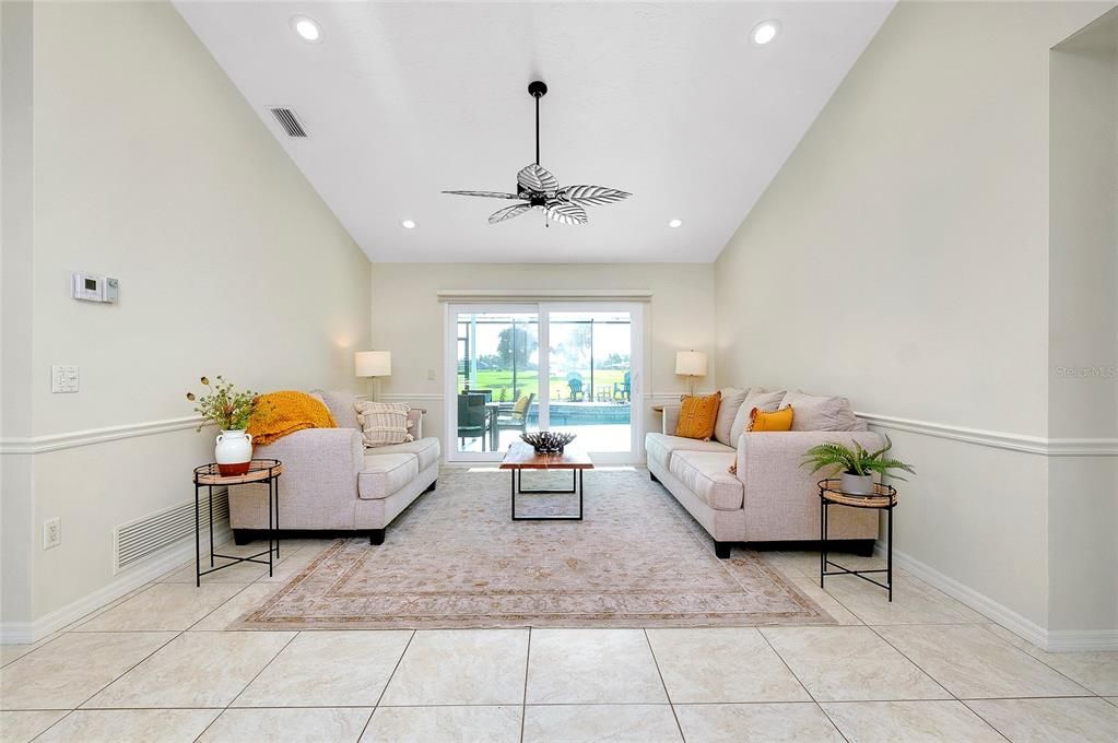 Interior, Living room, Recessed Lighting