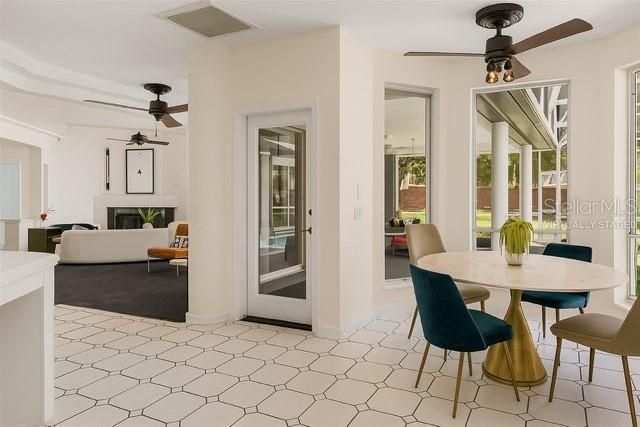 Dining room, Fireplace, Interior, Living room