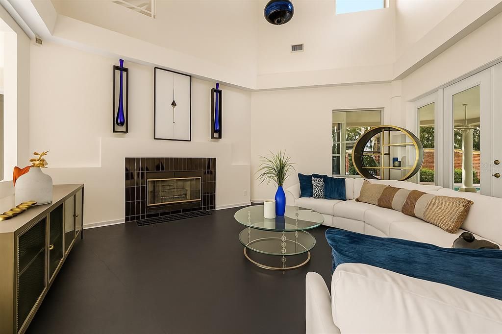 Fireplace, Interior, Living room