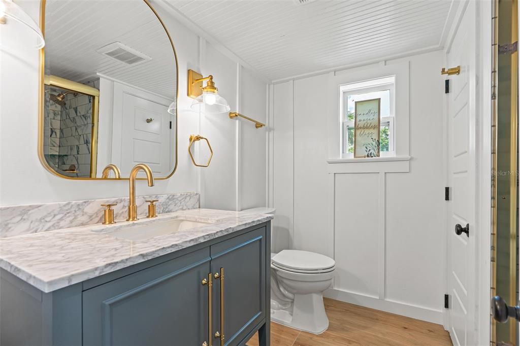 Bathroom, Interior, Wood Texture Flooring