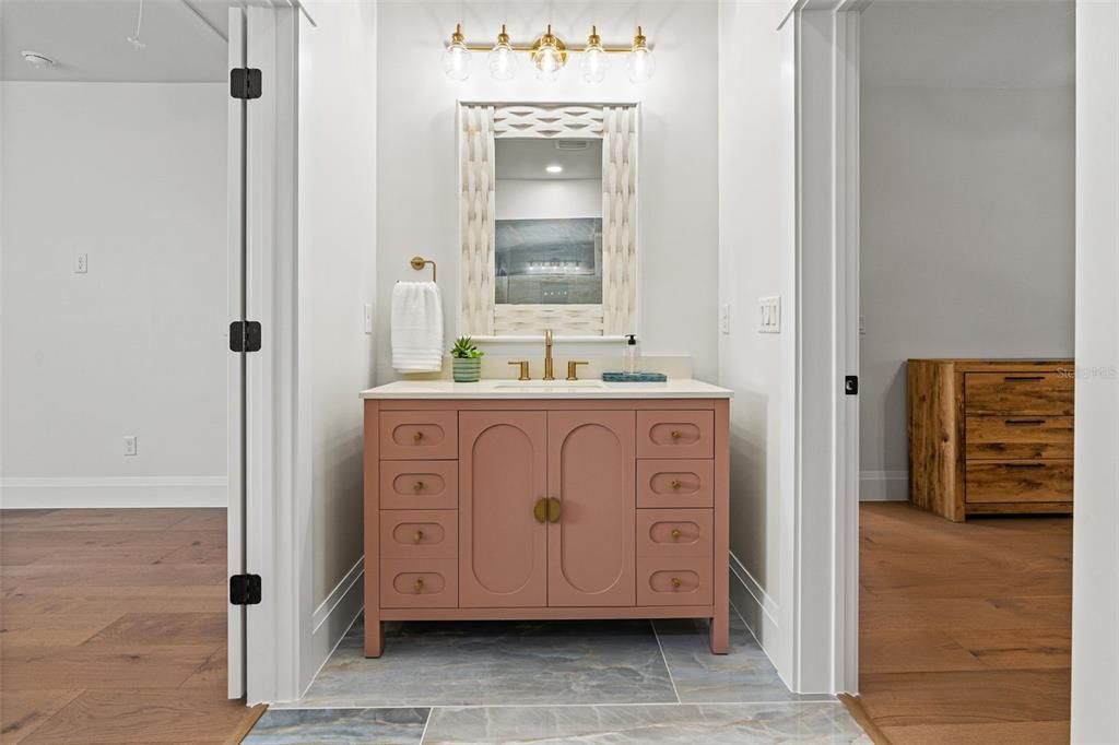 Bathroom, Interior, Wood Texture Flooring