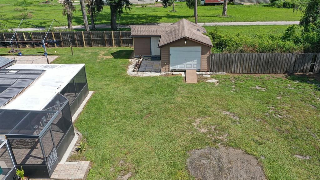 Backyard, Detached Garage, Exterior