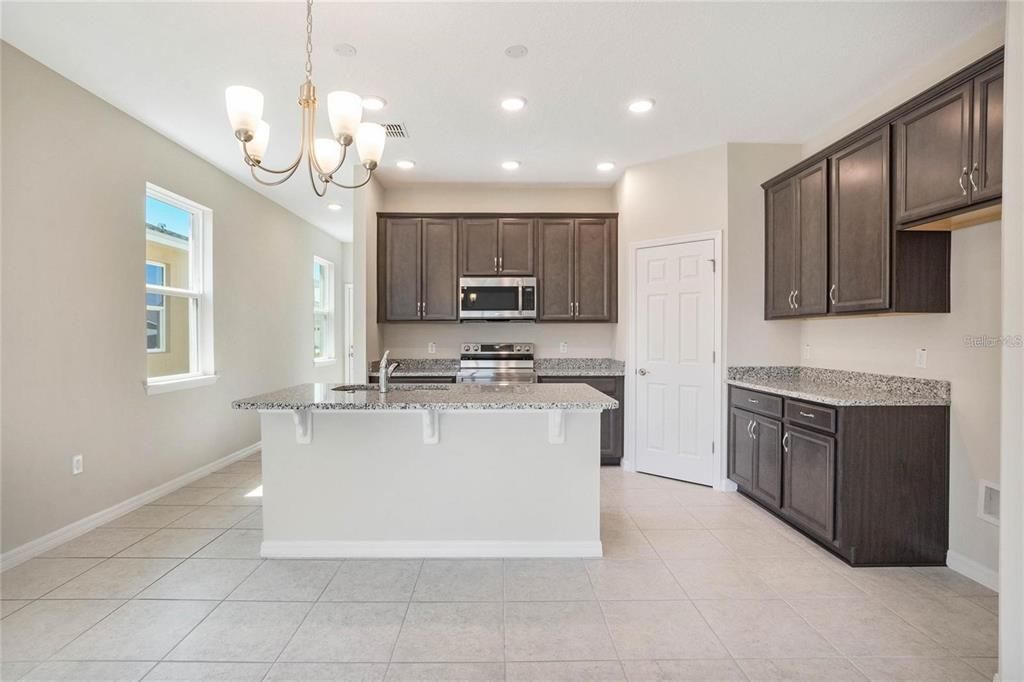 Chandelier, Interior, Kitchen, Recessed Lighting
