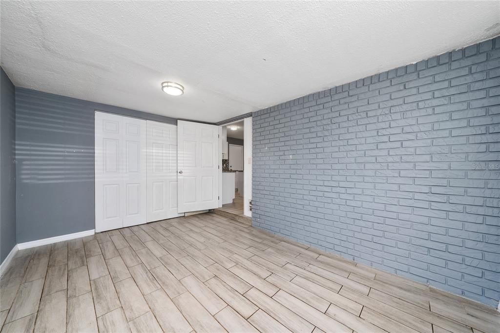 Empty room, Interior, Stone Walls, Wood Texture Flooring