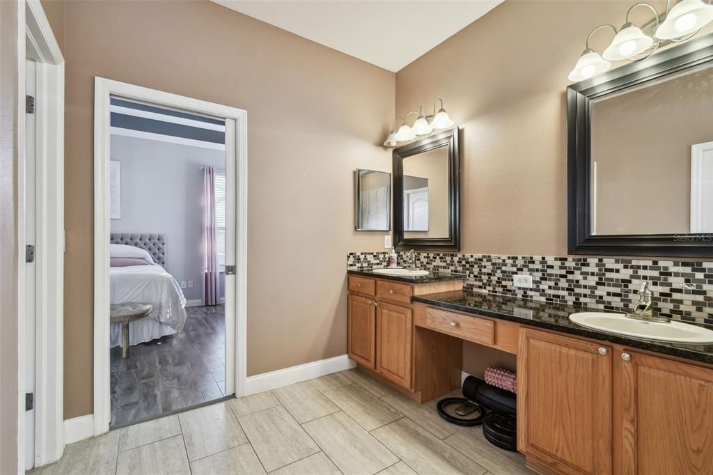 Bathroom, Bedroom, Dual Sink Vanities, Interior, Wood Texture Flooring