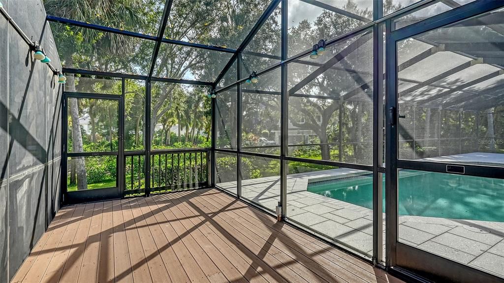 Glass Ceilings, Interior, Pool, Sun Room, Wood Texture Flooring