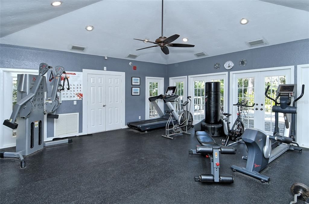 Fitness Equipment, Gym, Interior, Recessed Lighting