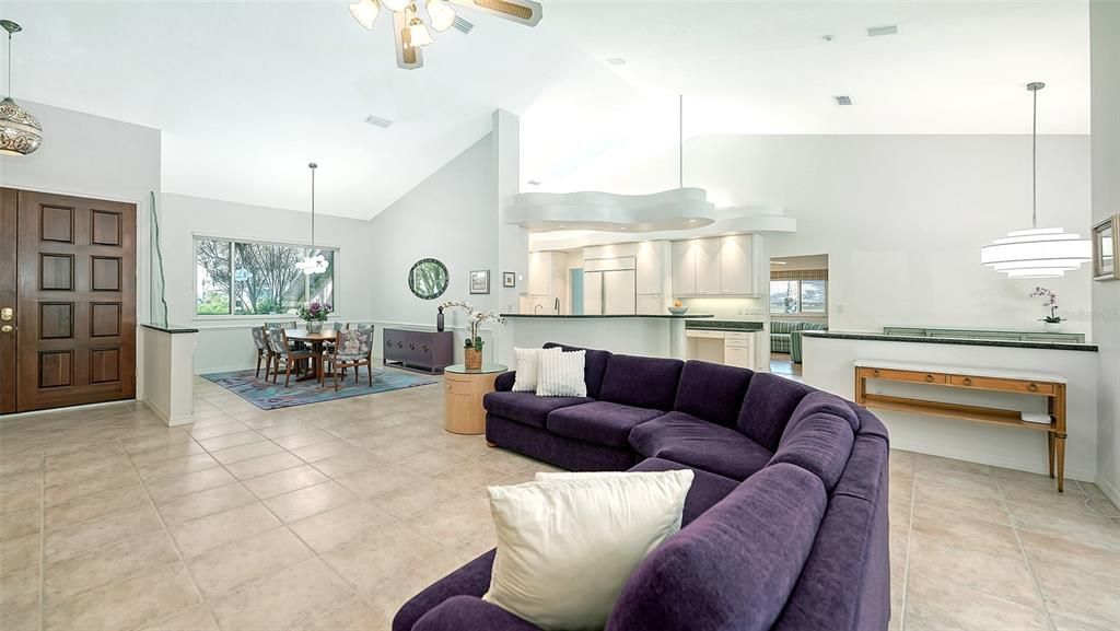 Dining room, Interior, Kitchen, Living room, Pendant Lights, Stainless Steel Appliances