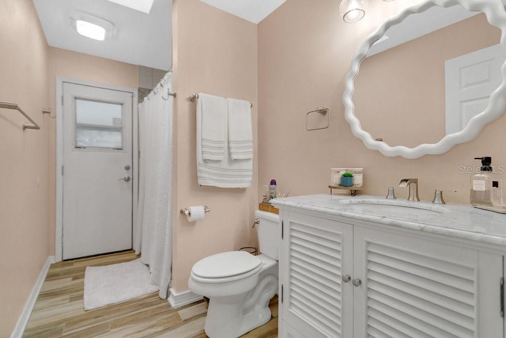 Bathroom, Interior, Wood Texture Flooring