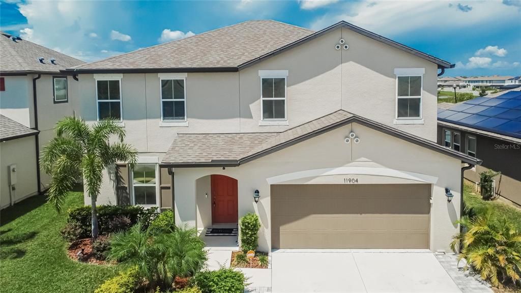 Attached, Exterior, Facade, Spanish Mediterranean