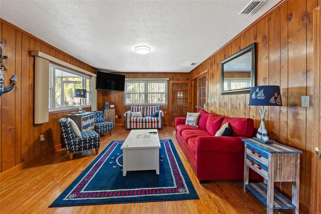 Interior, Living room, Wood Texture Flooring, Wooden Walls