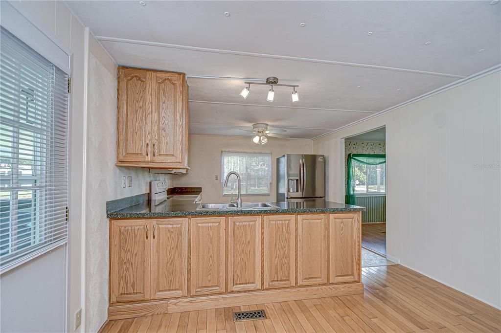 Interior, Kitchen, Wood Texture Flooring