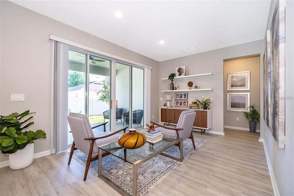 Interior, Recessed Lighting, Wood Texture Flooring