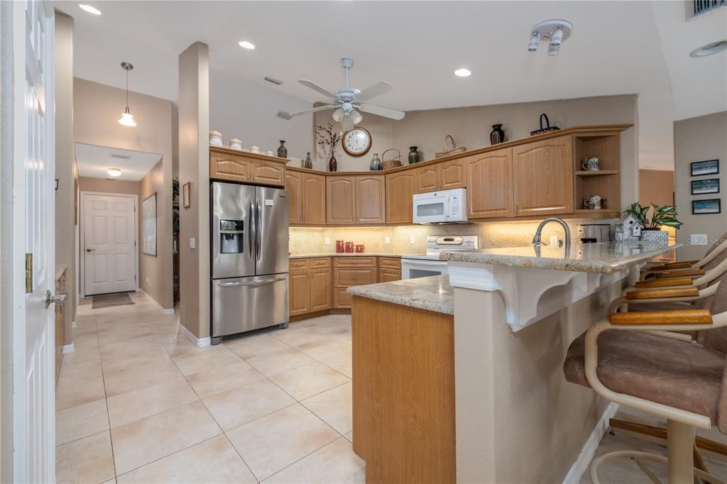 Interior, Kitchen, Pendant Lights, Recessed Lighting, Stainless Steel Appliances