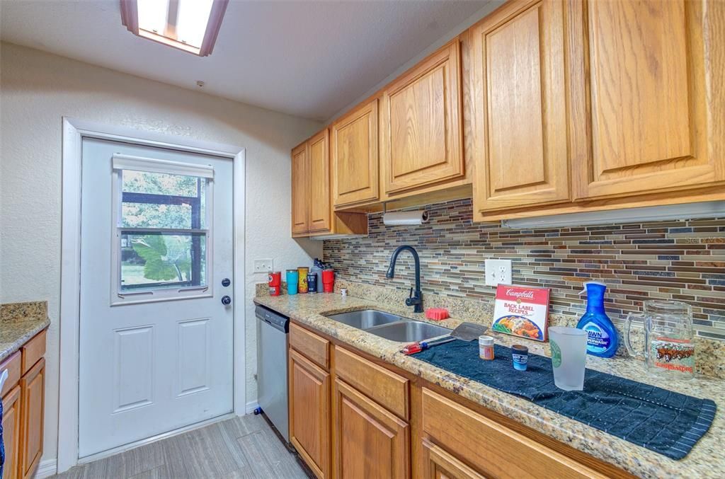 Interior, Kitchen, Stone Walls, Wood Texture Flooring
