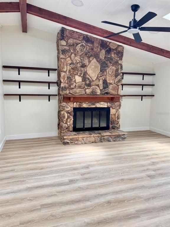 Fireplace, Interior, Wooden Beams, Wood Texture Flooring