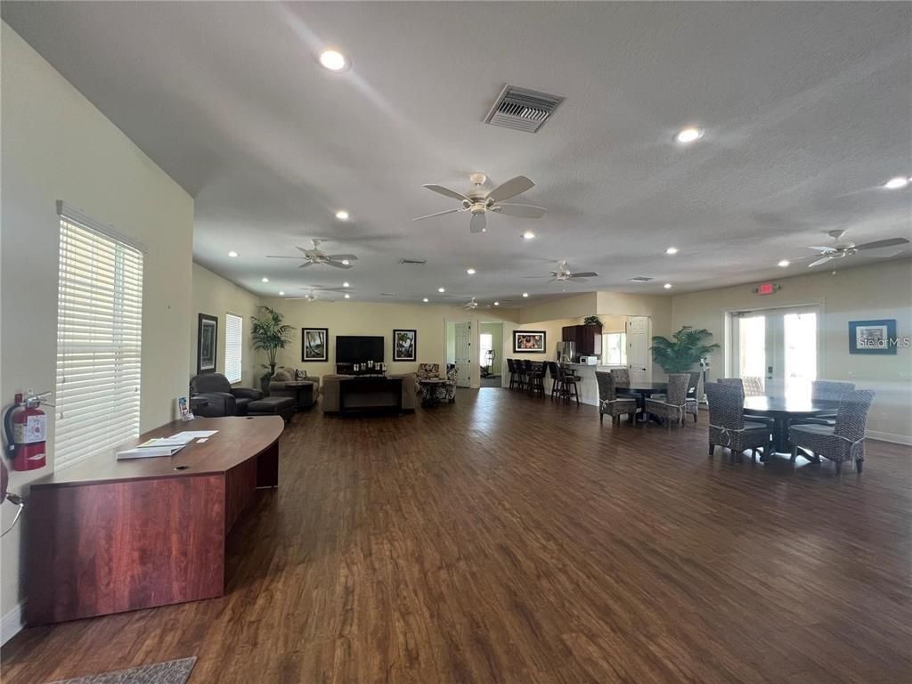 Dining room, Interior, Living room, Recessed Lighting, Wood Texture Flooring