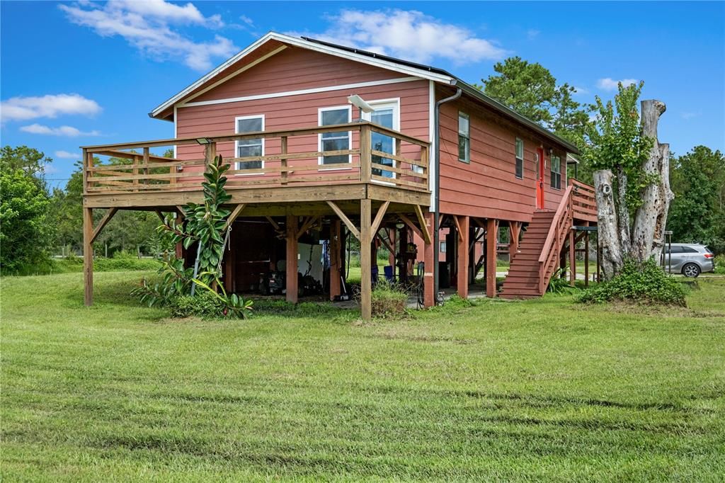 Backyard, Exterior, Facade, Log Home