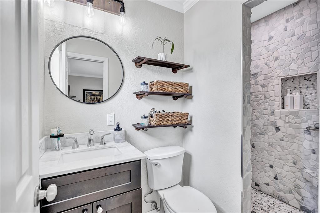 Bathroom, Interior, Stone Walls