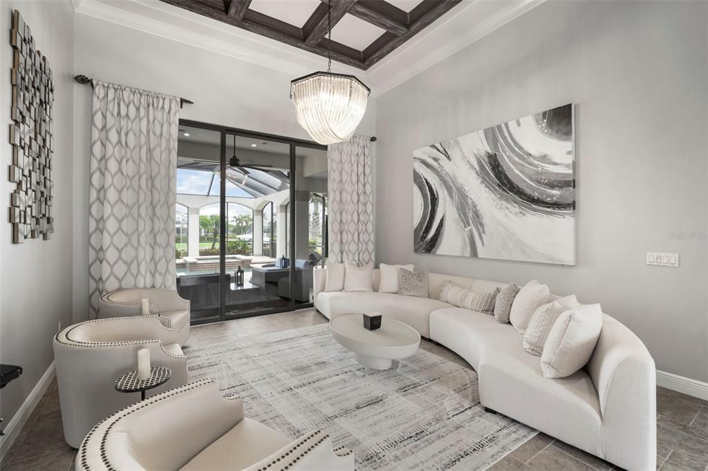 Chandelier, Interior, Living room, Pendant Lights